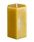 Beeswax Pillar Candle | Small Hexagon on a transparent background