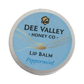 Dee Valley Honey Co peppermint lip balm on transparent background