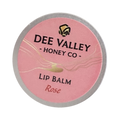 Dee Valley Honey Co rose lip balm on transparent background