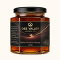 Dee Valley Honey Co Welsh Heather Honey 227g jar on cream background