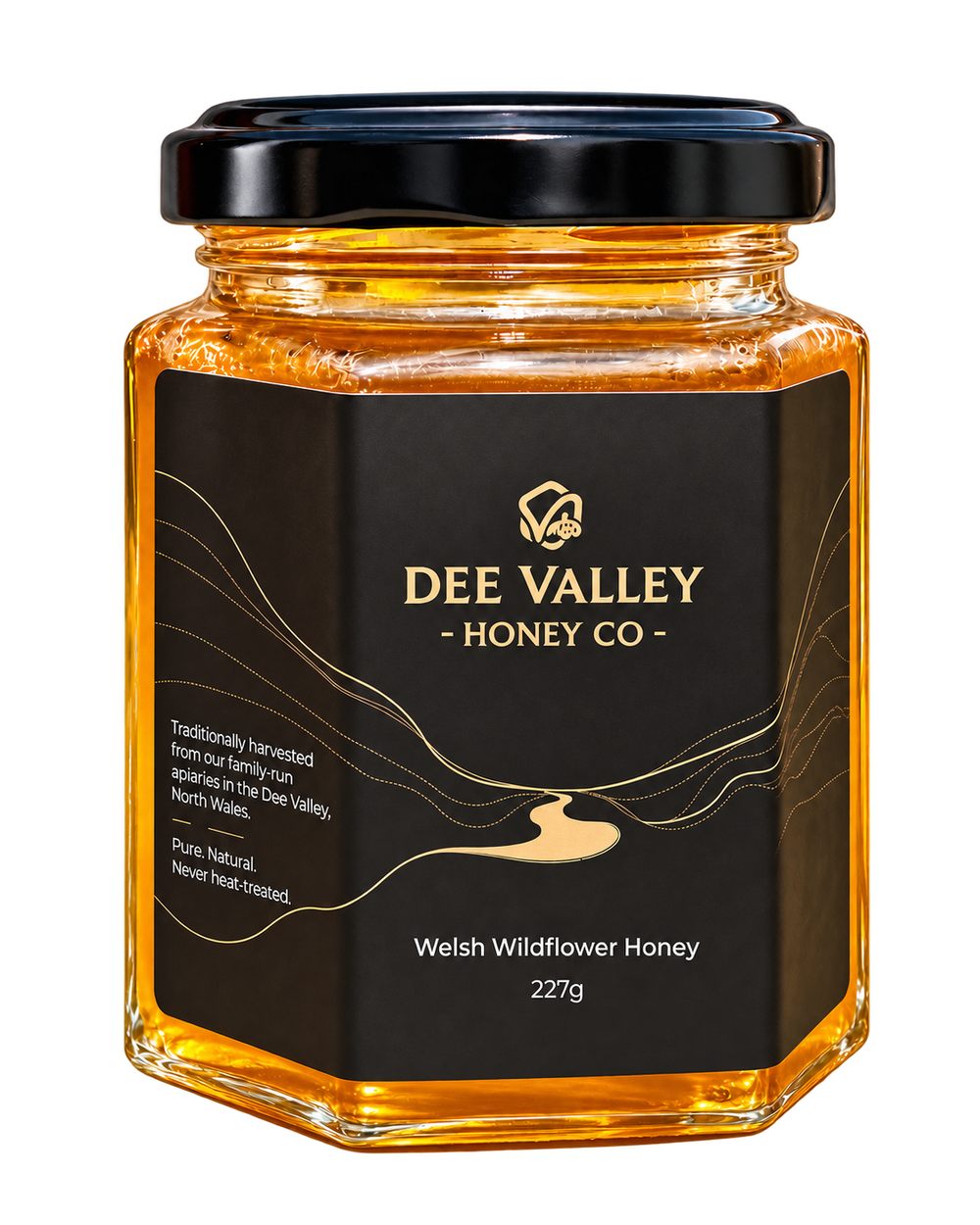 Welsh Wildflower Honey | 227g on a transparent background